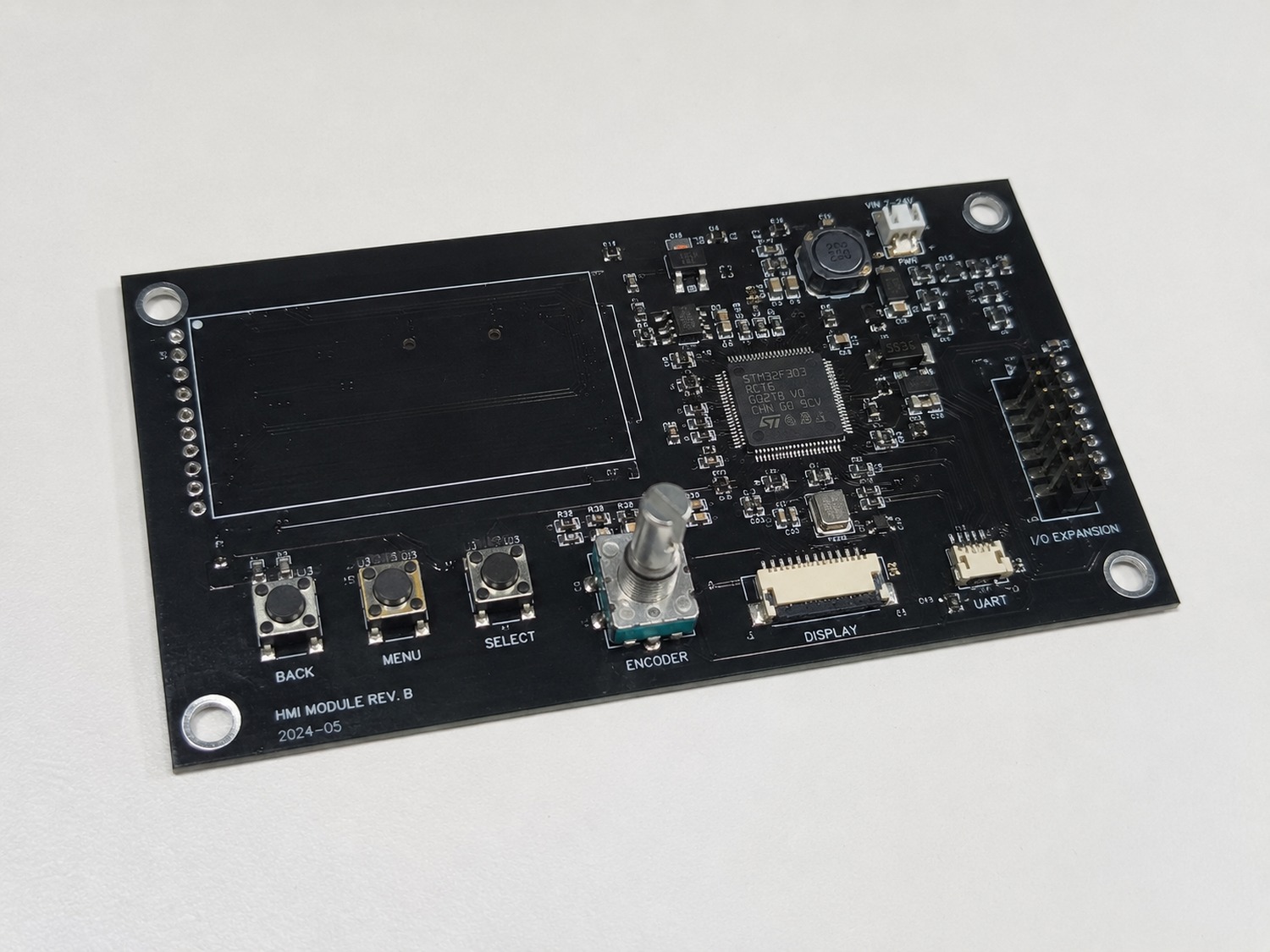 Industrial vibro-feeder HMI and MCU control module